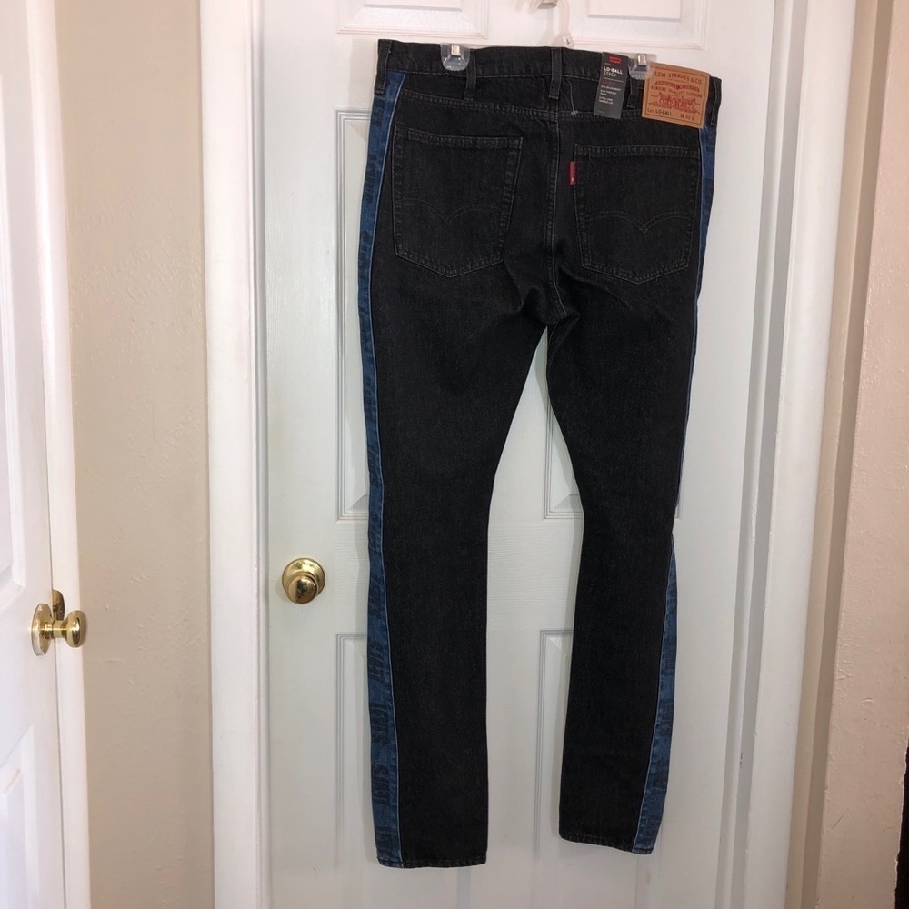 NWT LEVIS Lo-Ball Stack BLACK DENIM Jeans Sz 40 - Picture 7 of 11